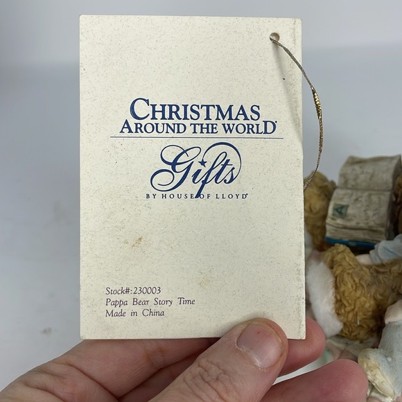 Vintage Christmas Around the World #230003 Pappa Bear Story Time Fuzzy Feet - Picture 6 of 15